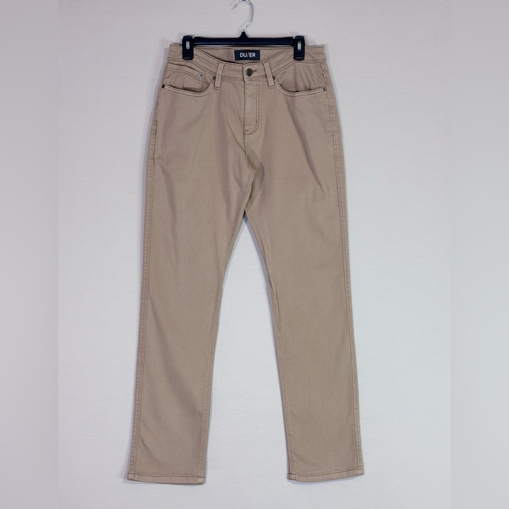 DU/ER No Sweat Khaki Pants Relaxed Taper Stretch Performance 32x32